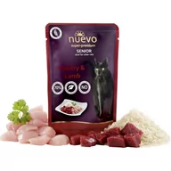 Mokra karma dla kotów - Nuevo cat saszetka SENIOR KURCZAK/JAGNIĘCINA - miniaturka - grafika 1