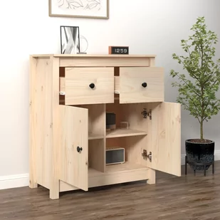 Lumarko Szafka, 70x35x80 cm, lite drewno sosnowe - Szafki do salonu - miniaturka - grafika 4