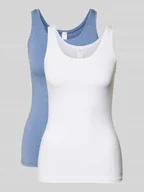 Bielizna nocna - Top o kroju slim fit ze zwierzęcym nadrukiem na całej powierzchni w zestaw 2 szt. - miniaturka - grafika 1