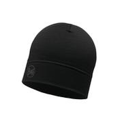 Czapki damskie - Czapka wełniana Buff Lightweight Merino Wool Hat Solid Black - miniaturka - grafika 1