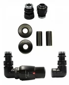 Zawory i kraniki - Zawór termostatyczny trójosiowy Vision czarny mat lewy GZ1/2 All in One - miniaturka - grafika 1