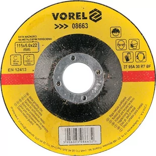Vorel Tarcza do szlifowania metalu 115x6x22 08663 - Materiały ścierne - miniaturka - grafika 1