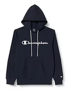 Bluzy męskie - Champion Męska bluza z kapturem Legacy American Classics Heavy Powerblend z polaru logo, granatowy, XS - miniaturka - grafika 1
