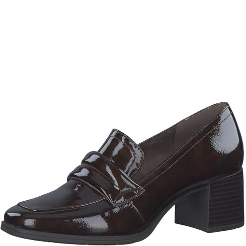 Jana Damskie Softline 8-24471-41 wygodne wygodne buty wielozadaniowe klasyczne czółenka biznesowe, brąz patent, 36 EU Weit