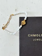 Bransoletki - Bransoletka Kamień Księżycowy muszelka - miniaturka - grafika 1