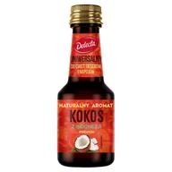 Dodatki do ciast w płynie, aromaty - Delecta Kokos naturalny aromat Premium 30 ml - miniaturka - grafika 1