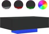 Ławy i stoliki kawowe - vidaXL Stolik kawowy z oświetleniem LED czarny 85x55x31 cm - miniaturka - grafika 1