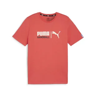Męska koszulka do piłki ręcznej PUMA Active Red Sugared Almond Beige - Koszulki sportowe męskie - miniaturka - grafika 1
