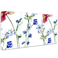 Podkładki na biurko - Ochronna mata na biurko Malowane kwiaty 100x50 cm, Dywanomat - miniaturka - grafika 1