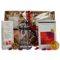 Zestawy upominkowe - Zestaw prezentowy z zaparzaczem, kawą ziarnistą i herbatą - miniaturka - grafika 1