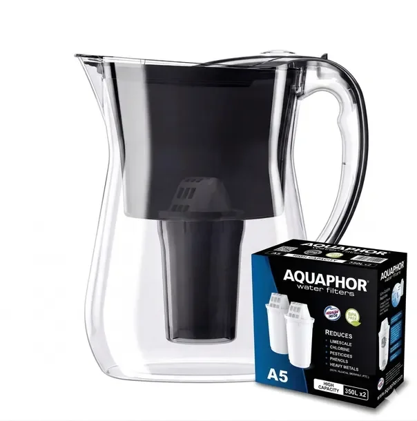 Dzbanek AQUAPHOR Lyon Czarny + 3 Wkłady A5