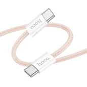 Kable USB - HOCO kabel Typ C do Typ C 60W X104 2m różowy - miniaturka - grafika 1