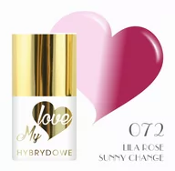 Lakiery hybrydowe - Lakier Hybrydowy Mylove UV/Led 072 Lila Rose - miniaturka - grafika 1
