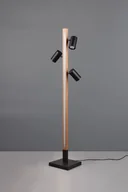 Lampy stojące - Marley lampa podłogowa 3xGU10 + 1xLED/20W drewno/czarna 412510432 - miniaturka - grafika 1