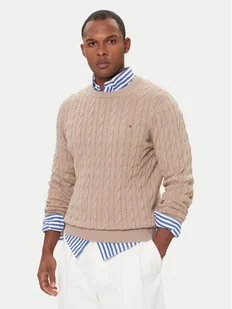 Tommy Hilfiger Sweter MW0MW33132 Beżowy Regular Fit - Swetry męskie - miniaturka - grafika 1