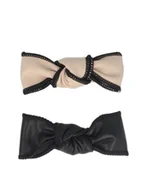 Ozdoby do włosów - Solida Haarclips ze skórzanymi kokardkami Ozdoby do włosów 2 szt. - miniaturka - grafika 1