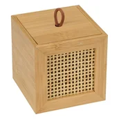 Koszyki łazienkowe - Bambusowy organizer łazienkowy Wenko Allegre, 9x9 cm - miniaturka - grafika 1