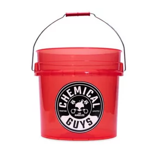 Chemical Guys Transparent Red Carwash Bucket 19L - wiadro detailingowe - Kosmetyki samochodowe - miniaturka - grafika 1