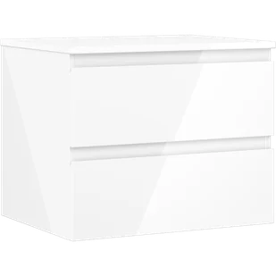 Mexen Orio szafka łazienkowa podumywalkowa 60 cm z blatem, 2 szuflady, biała połysk - 91A10-06047-2-BFFC00 - Szafki łazienkowe - miniaturka - grafika 1