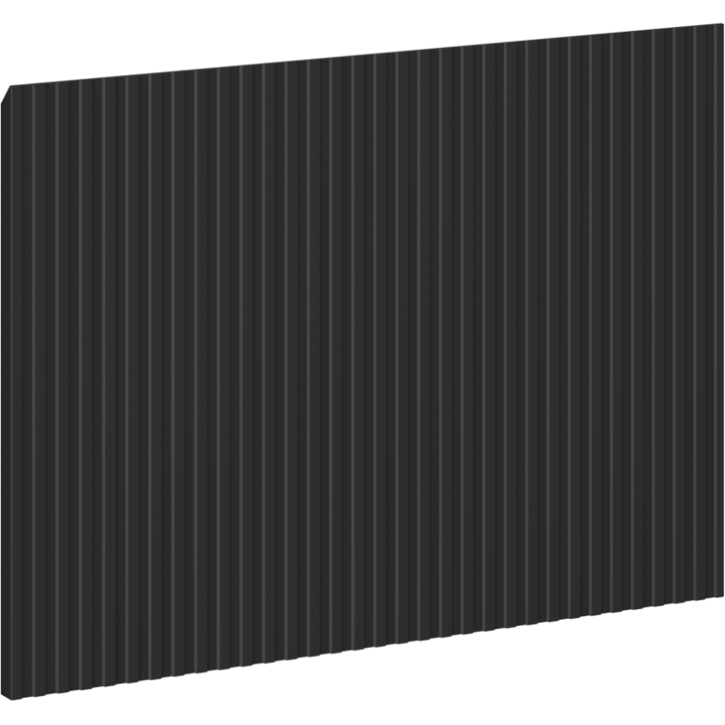 Mexen Rivel front ryflowany do korpusu szafki łazienkowej 70 x 43,5 cm, czarny mat - 91A20-0700-470-1-71