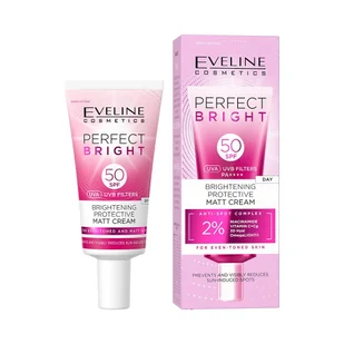 Eveline Perfect Bright Rozjaśniająco Ochronny Krem Matujący SPF50 30ml - Kremy do twarzy - miniaturka - grafika 1