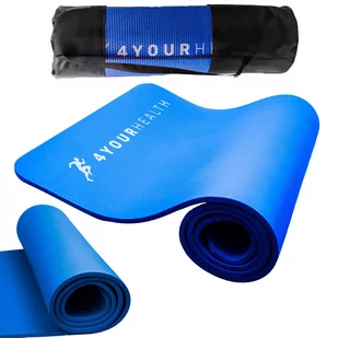 Mata Do Ćwiczeń Jogi Antypoślizgowa Fitness 1Cm Niebieska - Maty do jogi - miniaturka - grafika 1