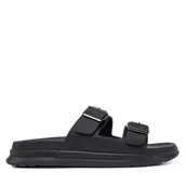 Klapki i japonki męskie - Klapki Tommy Hilfiger FM0FM05414 Czarny - miniaturka - grafika 1