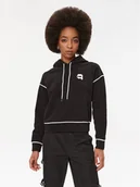 Bluzy damskie - KARL LAGERFELD Bluza Ikonik 2.0 235W1816 Czarny Regular Fit - miniaturka - grafika 1