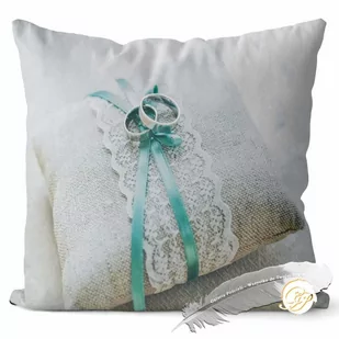 Poszewka 3D bawełna satyna 40x40cm OBRĄCZKI - Poszewki na poduszki - miniaturka - grafika 1