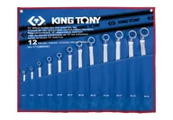 Zestawy narzędziowe - ZESTAW KLUCZY OCZKOWYCH ODGIĘTYCH 75° 12cz. 6 - 32mm, ETUI King Tony - miniaturka - grafika 1
