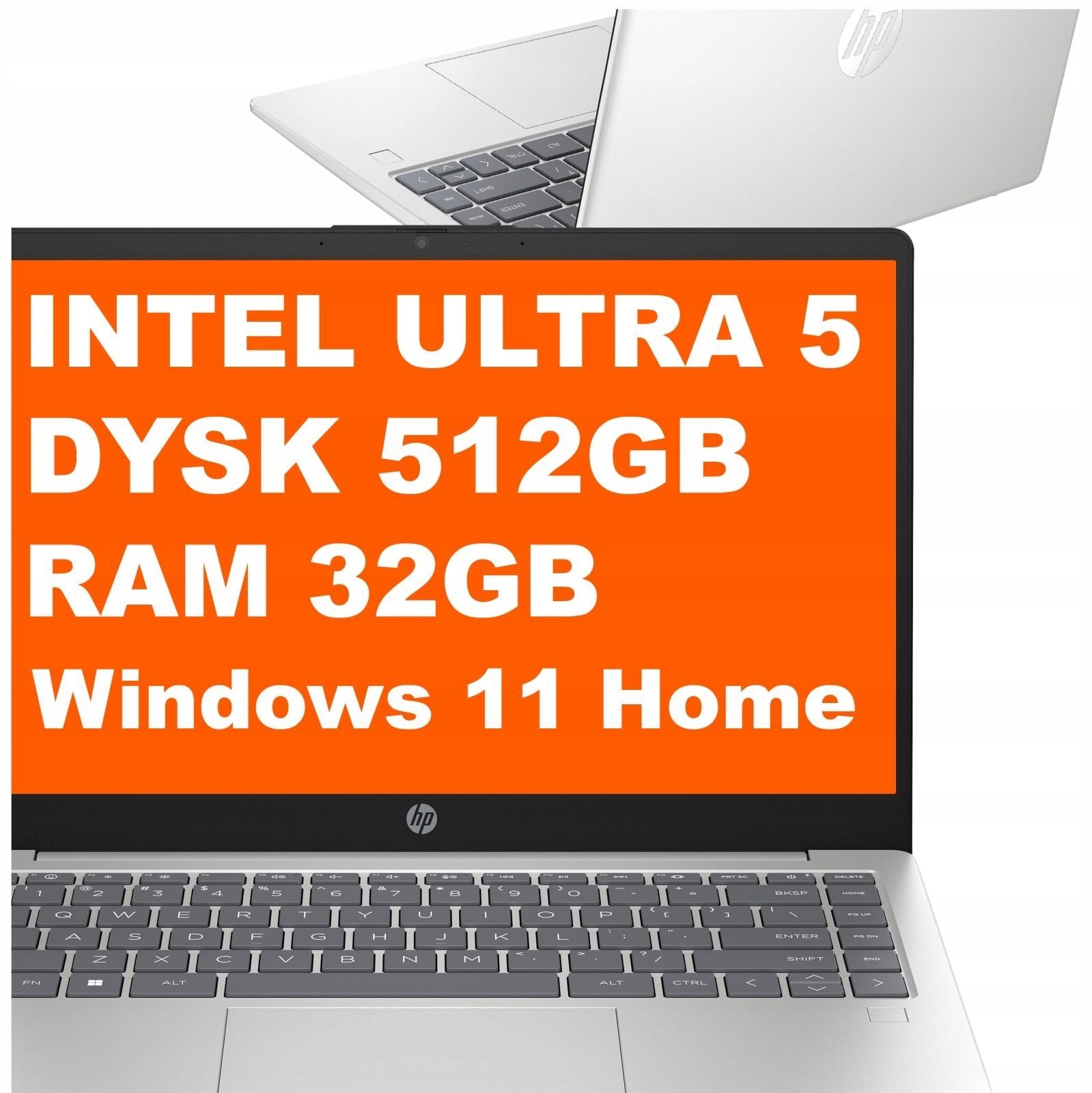 HP 14T-ep100 / B86VFU8 / Ultra 5 / 32GB / 512GB / Intel Arc / FullHD / Win 11 / Srebrny