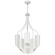 Lampy sufitowe - LAMPA sufitowa QUINTO QUINTO6 WAB Elstead metalowa OPRAWA plafon tuby białe stary mosiądz - miniaturka - grafika 1