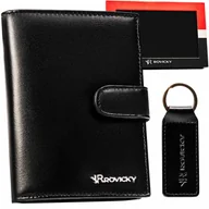 Breloki - Zestaw prezentowy męski portfel + brelok ze skóry naturalnej Rovicky - miniaturka - grafika 1