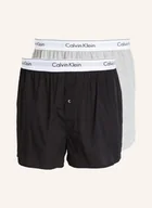 Majtki damskie - Calvin Klein Bokserki Tkane, 2 Szt. schwarz - miniaturka - grafika 1