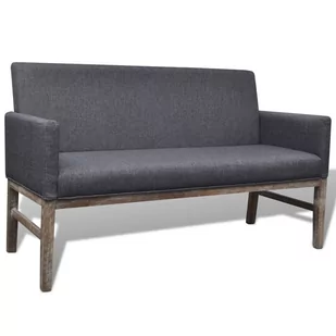 vidaXL Sofa z drewnian podstaw i mikk tkanin w ciemno szarym kolorze - Sofy i kanapy vidaXL Sofa z drewnian podstaw i mikk tkanin w ciemno szarym kolorze - Sofy i kanapy - miniaturka - grafika 1