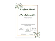 Kartki okolicznościowe i zaproszenia - Zaproszenie personalizowane na ślub z kopertą - 8 szt. - miniaturka - grafika 1