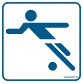 Systemy ekspozycyjne i znaki informacyjne - RC010 PIŁKA NOŻNA, PN - PŁYTA PCV 1MM; (200X200MM) - miniaturka - grafika 1