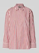 Bluzki damskie - Koszula z długim rękawem z czystej bawełny o kroju regular fit - miniaturka - grafika 1