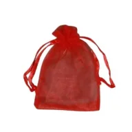 Opakowania i torebki na prezenty - Woreczki organzowe czerwone 7x10cm - miniaturka - grafika 1