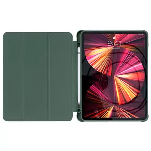 Stand Tablet Case etui Smart Cover pokrowiec na iPad mini 2021 z funkcja podstawki zielony - Etui i futerały do telefonów - miniaturka - grafika 3
