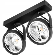 Lampy ścienne - Kinkiet - lampa ścienna ruchoma AR111 Leon x2 - Czarny mat - miniaturka - grafika 1