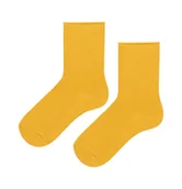 Skarpetki dla dzieci - Skarpetki dziecięce z bawełny organicznej, musztardowe - miniaturka - grafika 1