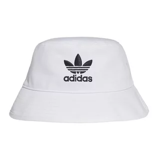Czapki i chusty sportowe męskie - Czapka adidas Originals Adicolor Trefoil Bucket Hat FQ4641 - biała - grafika 1