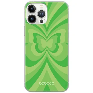 Etui do Apple IPHONE 14 Motyle 001 Babaco Nadruk pełny Zielony - Etui i futerały do telefonów - miniaturka - grafika 1