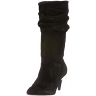 Kozaki damskie - Buffalo London 109708 13184-627 KID SUEDE BLACK 01, kozaki damskie, czarny - Czarny Czarny 01-36 EU - miniaturka - grafika 1