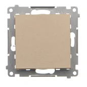 Wyłączniki światła i elektryczne - Wyłącznik pojedynczy Simon 55 - szampański mat - miniaturka - grafika 1