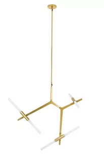 KingHome Lampa wisząca CANDELABR 6 złota aluminium szkło XCP8053-6.GOLD - Lampy sufitowe - miniaturka - grafika 1