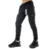 Spodnie męskie - spodnie bojówki ALPHA INDUSTRIES - COMBAT PANT LW BLACK Slim Fit-31 - miniaturka - grafika 1