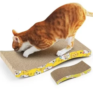 Kartonowy drapak dla kota z kocimiętką 45x21cm - Zabawki dla kotów - miniaturka - grafika 2