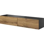 Szafki RTV - Szafka RTV Wisząca RTV-160W Antracyt / Dąb Wotan Livo Halmar Dąb Wotan, Antracyt - miniaturka - grafika 1